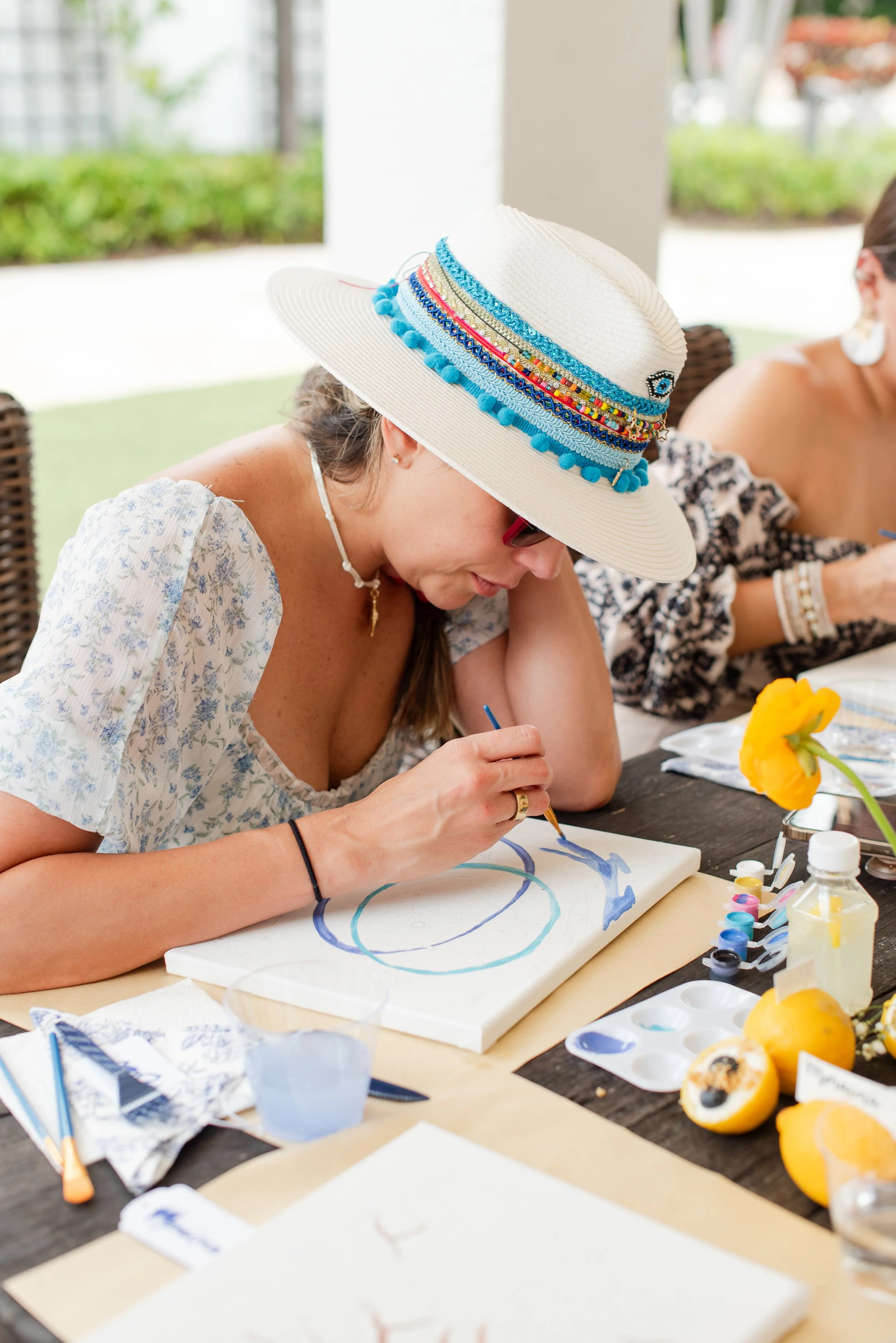Muse&Flow Miami group personalized paint party kit custom handmade canvas classes best ideas creative activities birthday bachelorette corporate team women gatherings brand activation live artist