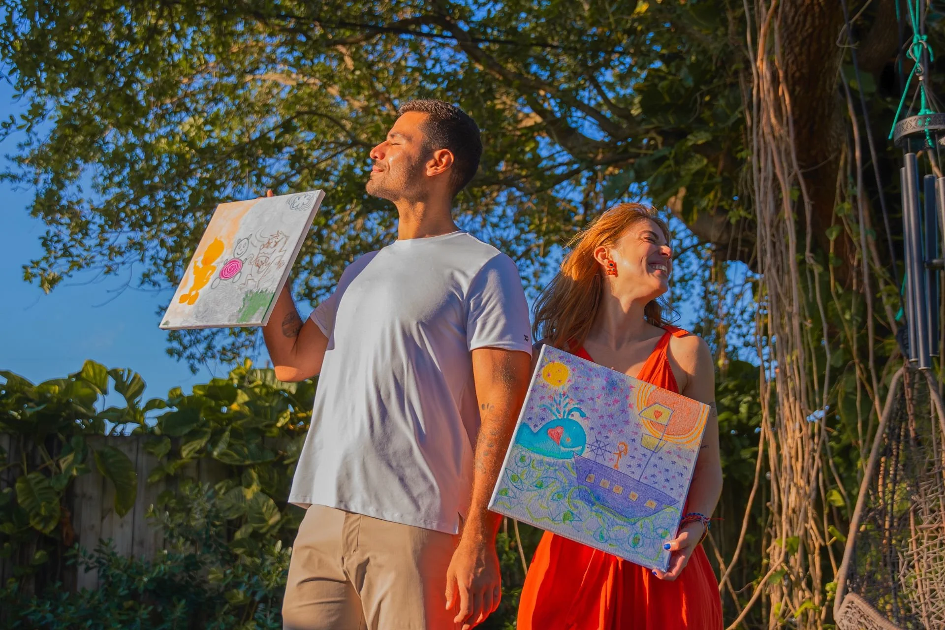 Paint picnic Muse&Flow Miami group personalized paint party kit custom handmade canvas classes best ideas creative activities birthday bachelorette corporate team women gatherings brand activation live artist