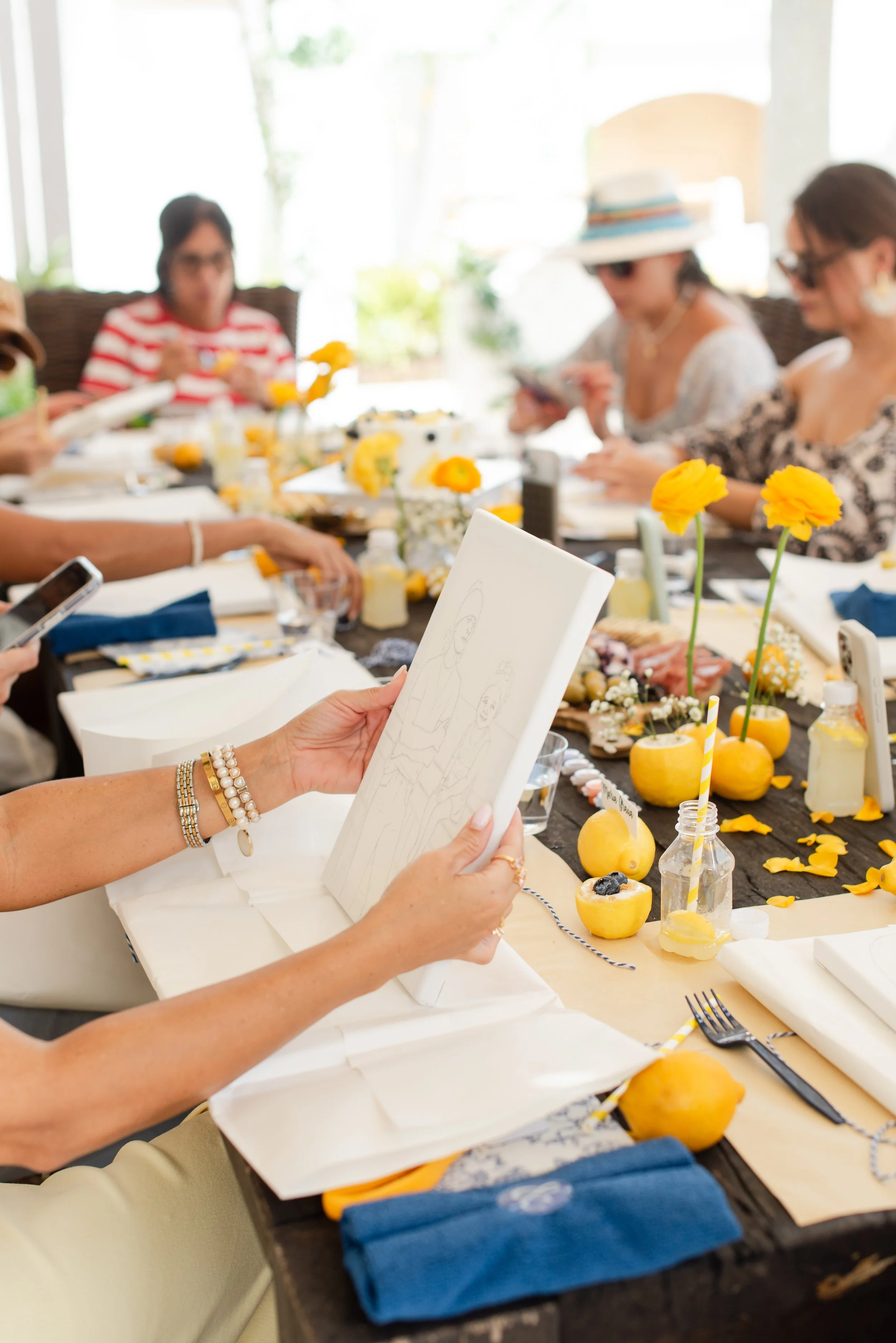 Muse&Flow Miami group personalized paint party kit custom handmade canvas classes best ideas creative activities birthday bachelorette corporate team women gatherings brand activation live artist