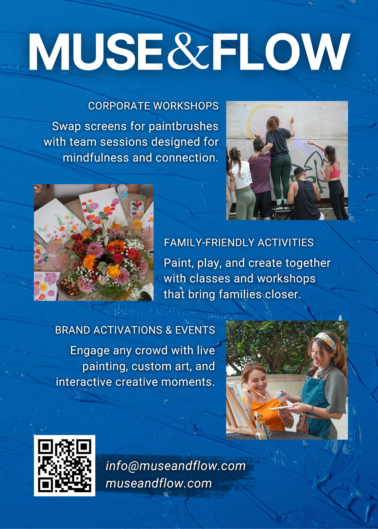 Muse&Flow paint party kit creative art workshops for private events corporate team building Miami Florida