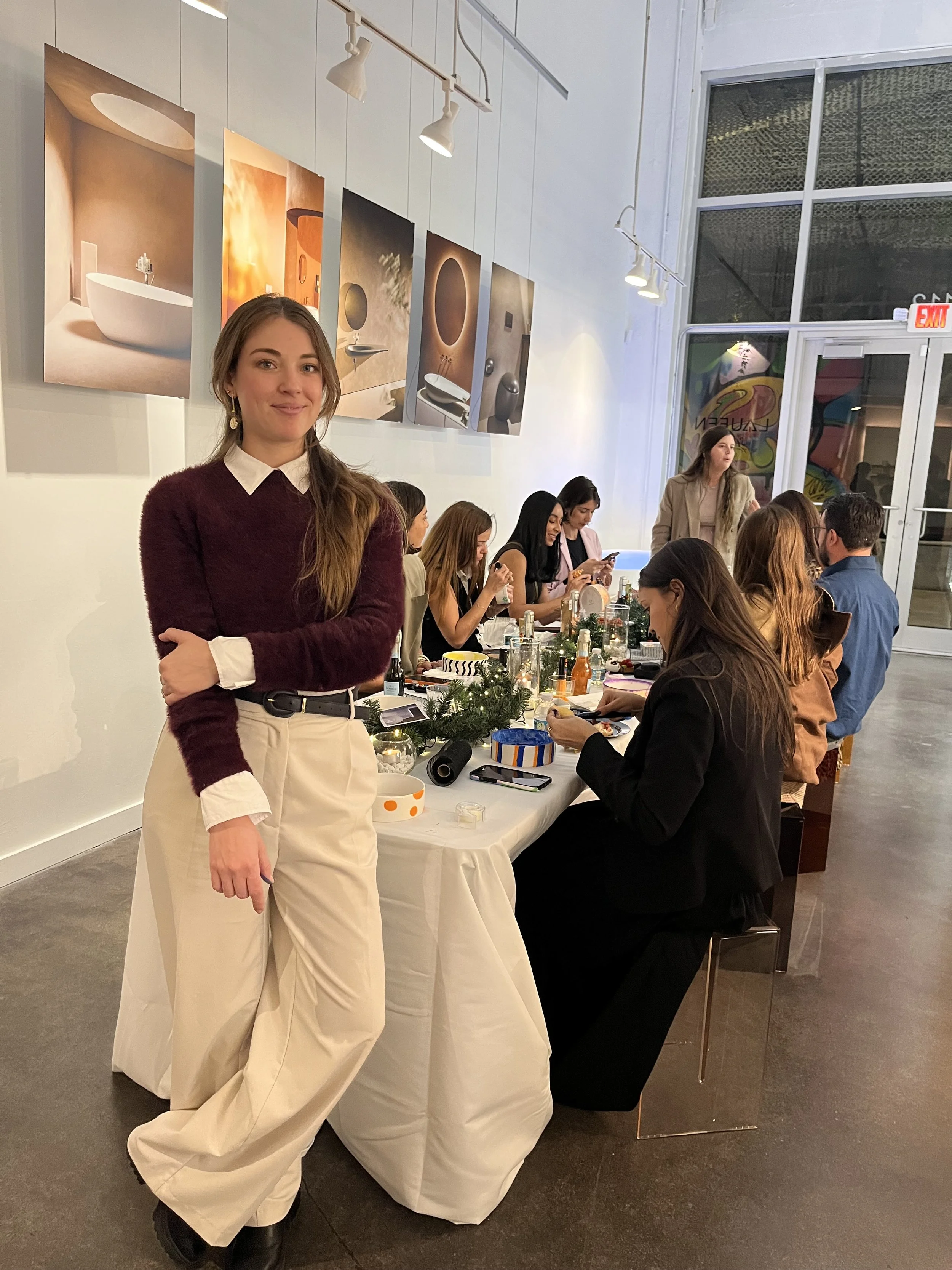 Laufen ironside pottery ceramic decoration Muse&Flow Miami group personalized paint party kit custom handmade canvas classes best ideas creative activities birthday holiday event bachelorette corporate team women brand activation live artist