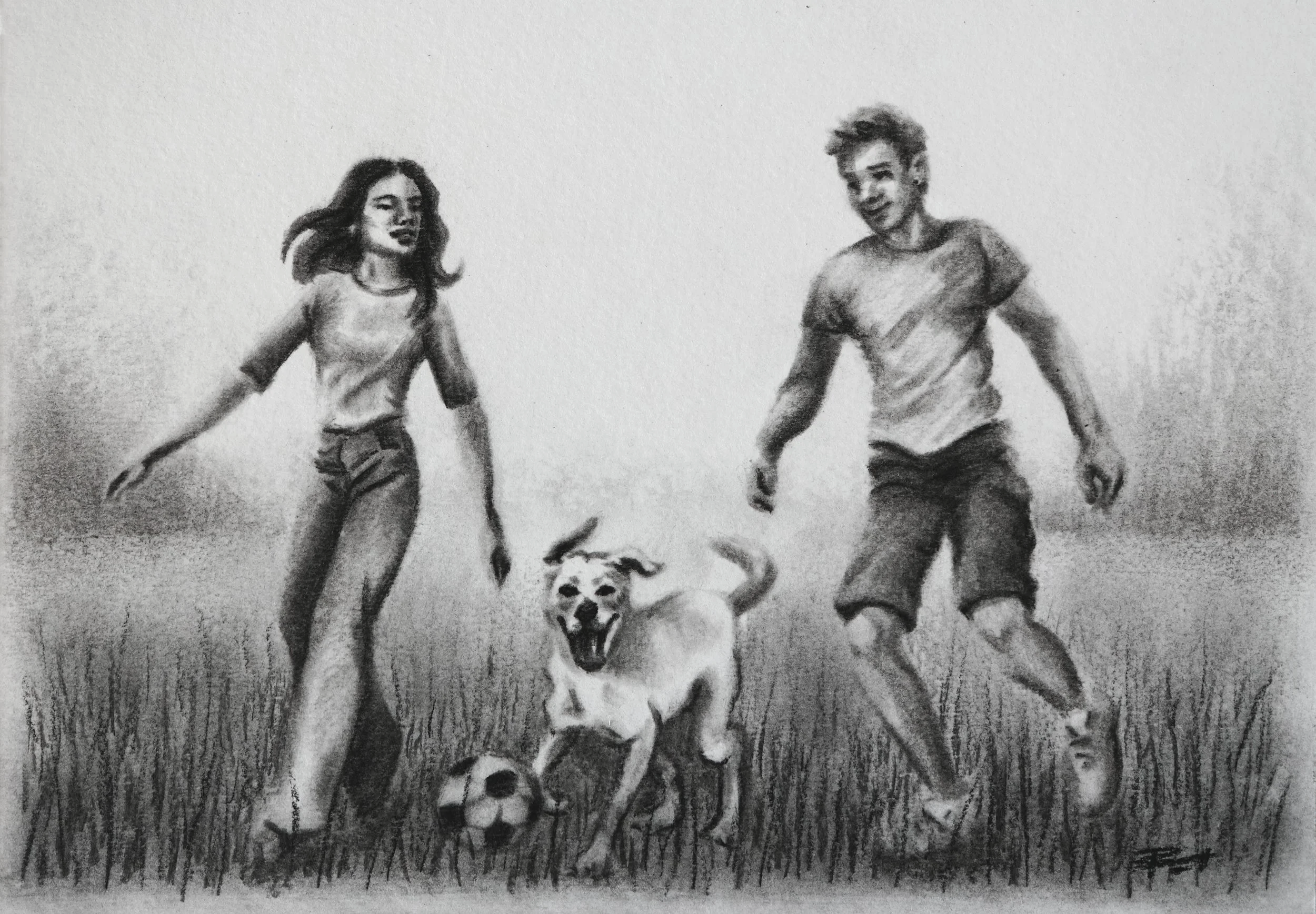 Portrait artist in Miami Muse&Flow Patricia Machin art illustration commissions freelance designer watercolor wall art painting charcoal and pencil online orders