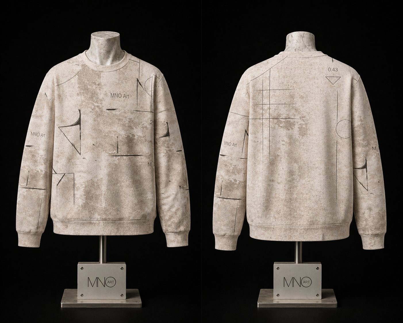 Monostudy II Offwhite NOFACE Pullover