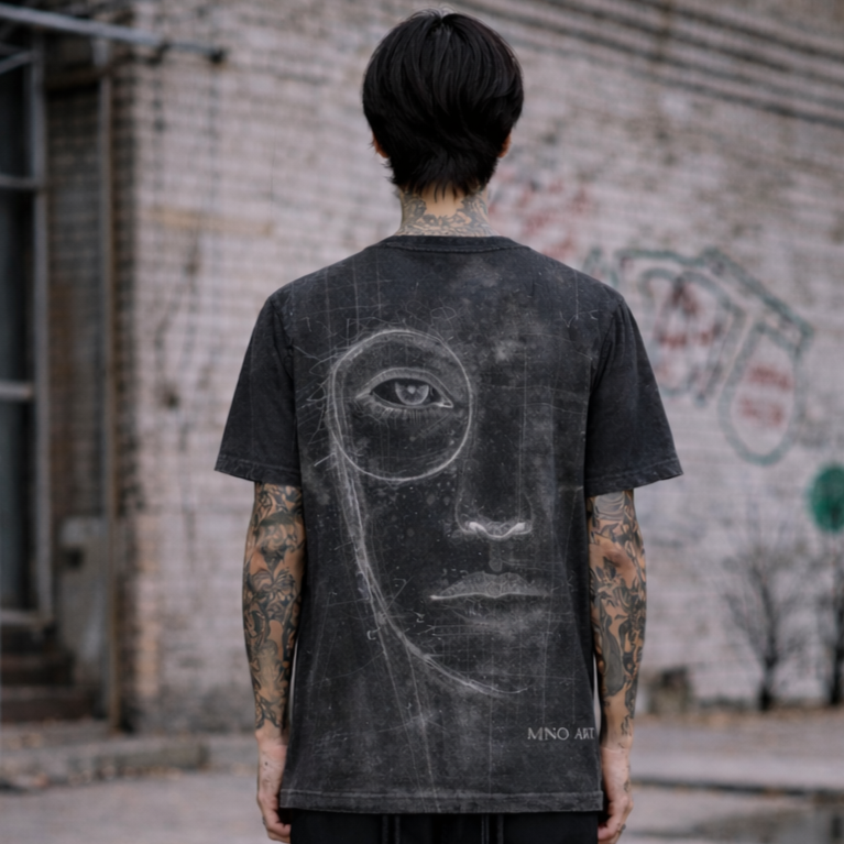 Men’s Shirt Mono Study FACE OFF-BLACK