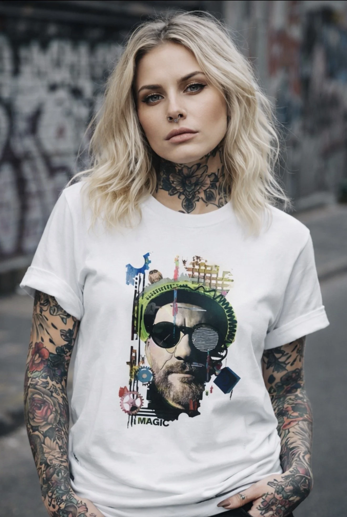 ME And My Monkey Originalkunstwerk Unisex Bio cotton shirt