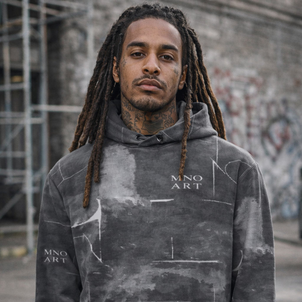 Unisex Hoodie – Mono Study  OFF-BLACK