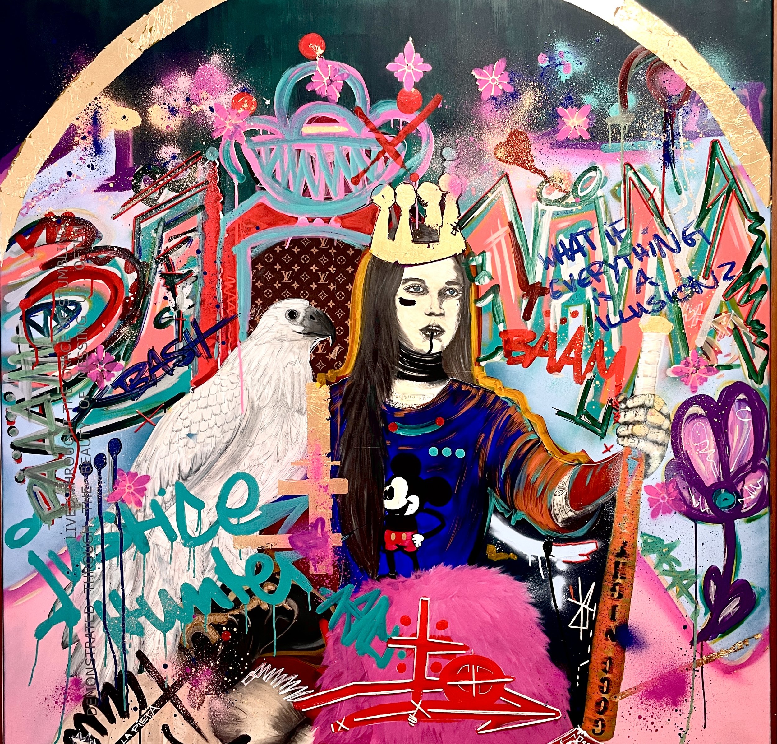 Kunst-Grafitti-LeinwandXXL-Grossformat-Deutscher Ausnahmekünstler