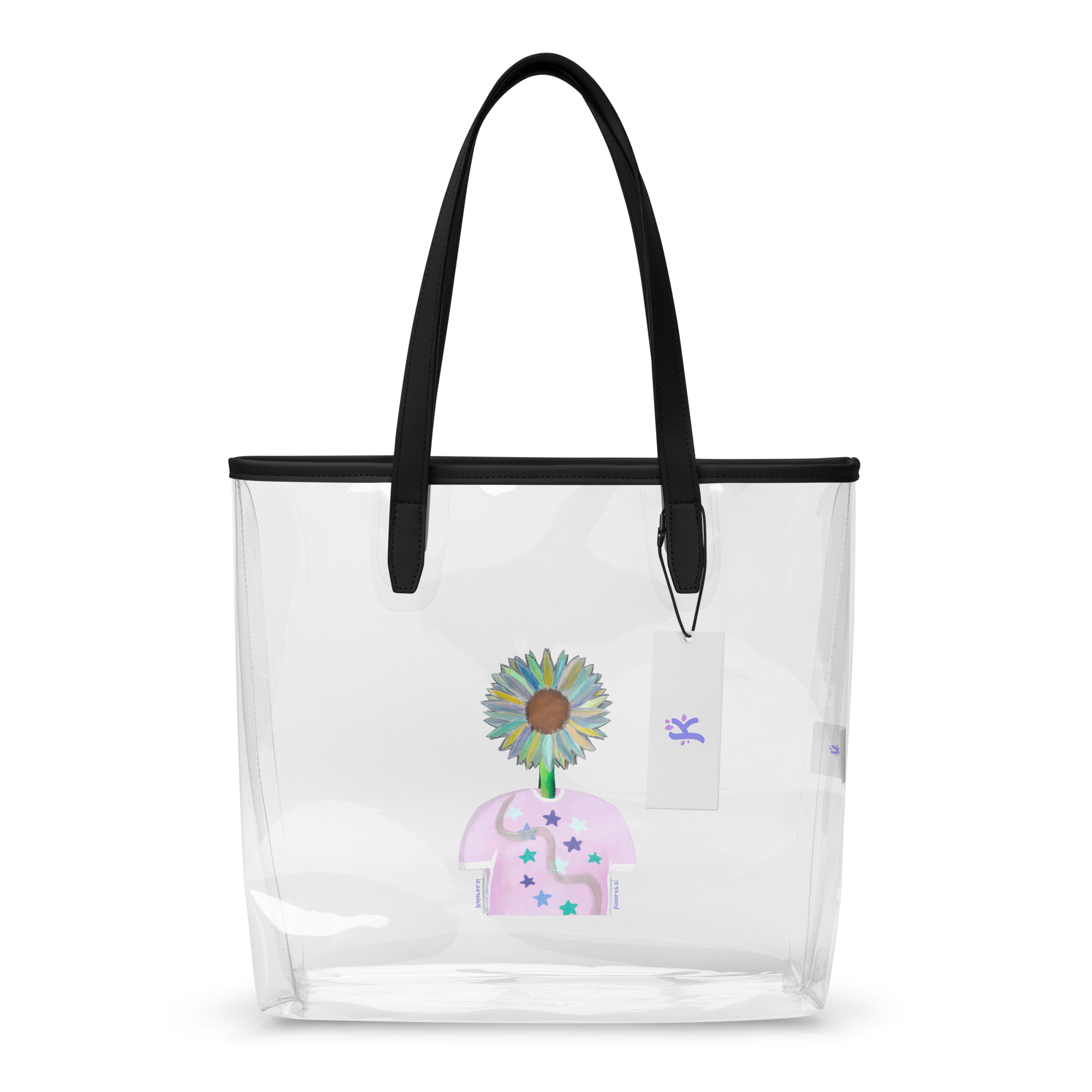 Autorretrato Anónimo - Clear Tote Bag - Full Color Print with tag