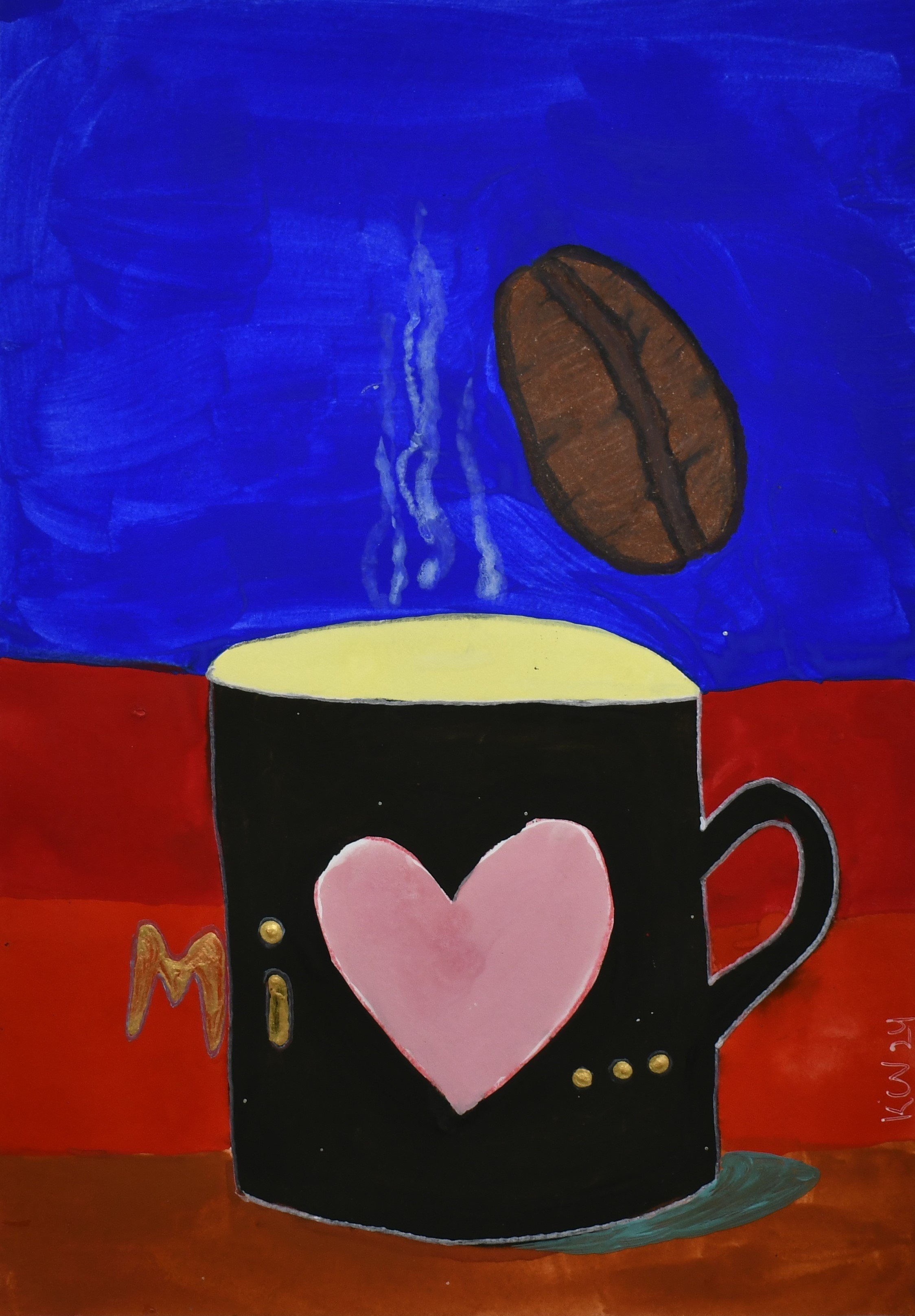... de grano de café.
2024
10" x 7"
Mix media on paper