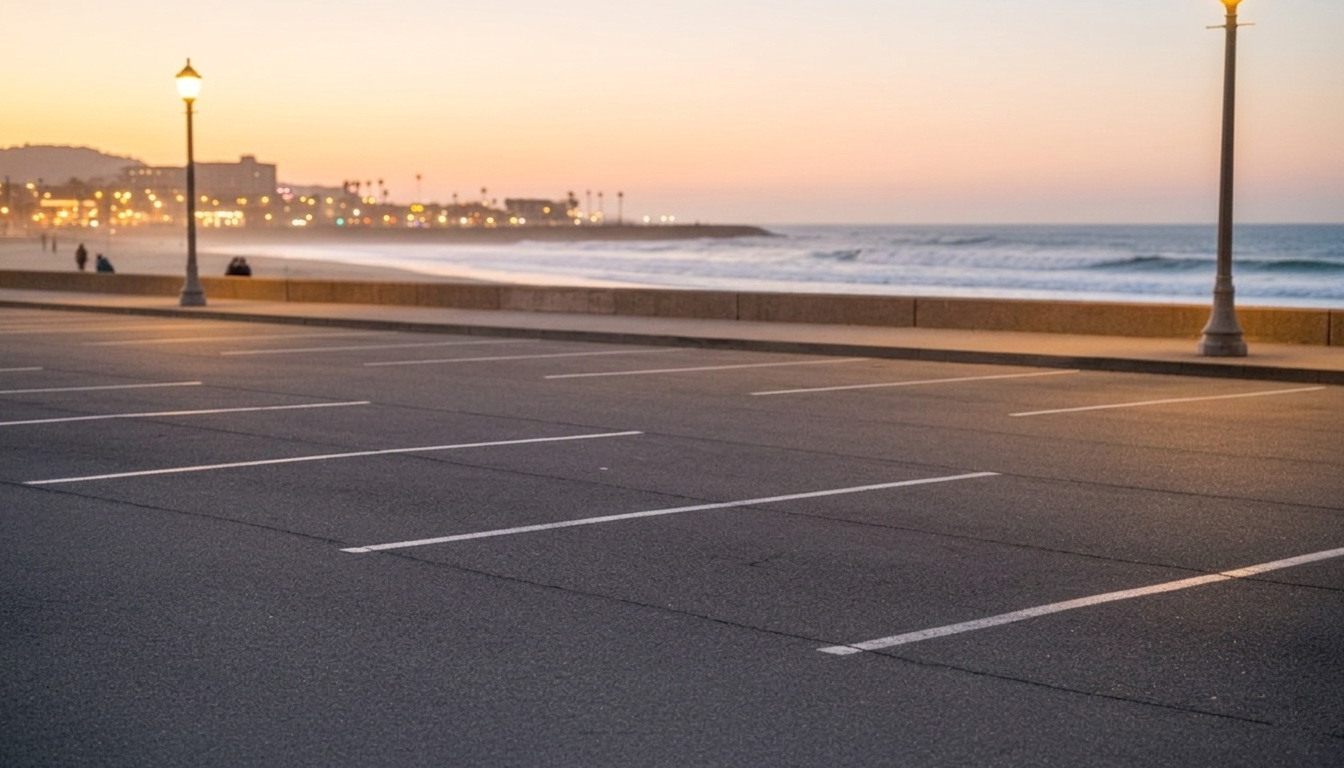 Sunset beach environment