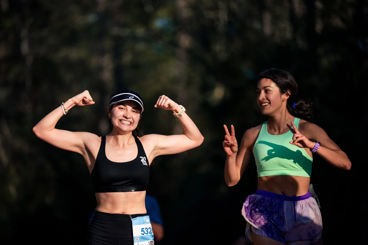 Participants running The Woodlands 5K