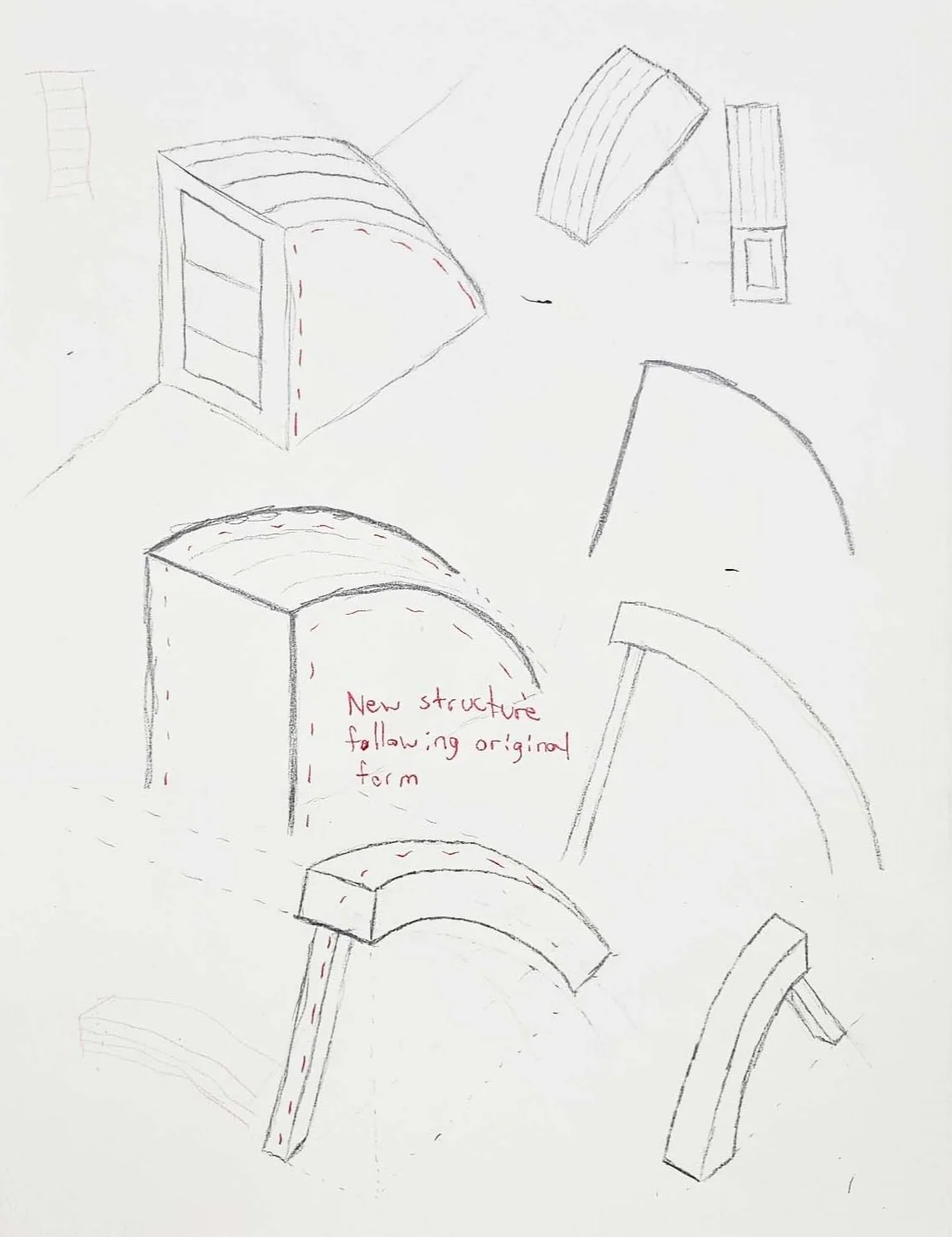 While studying the building in section, light vessels in the roof began to stand out for their structure, and significance to the design of the chapel.