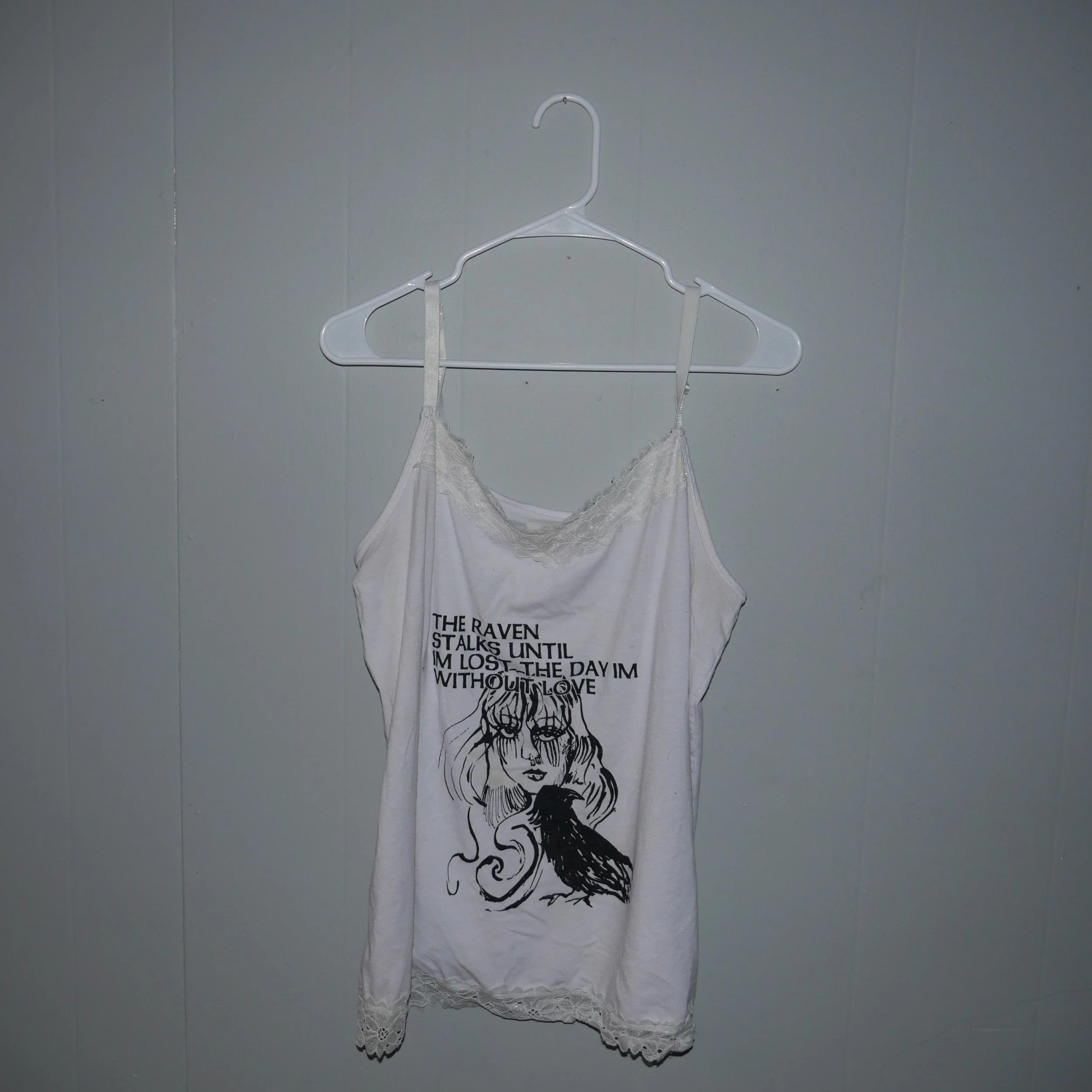 l/xl raven white tank