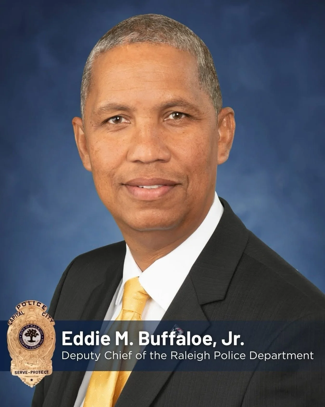 The Raleigh Police Department Foundation is proud to welcome Eddie Buffaloe as the new Deputy Chief of the Administrative Services Division for the Raleigh Police Department.

Deputy Chief Buffaloe brings more than 30 years of leadership and public s