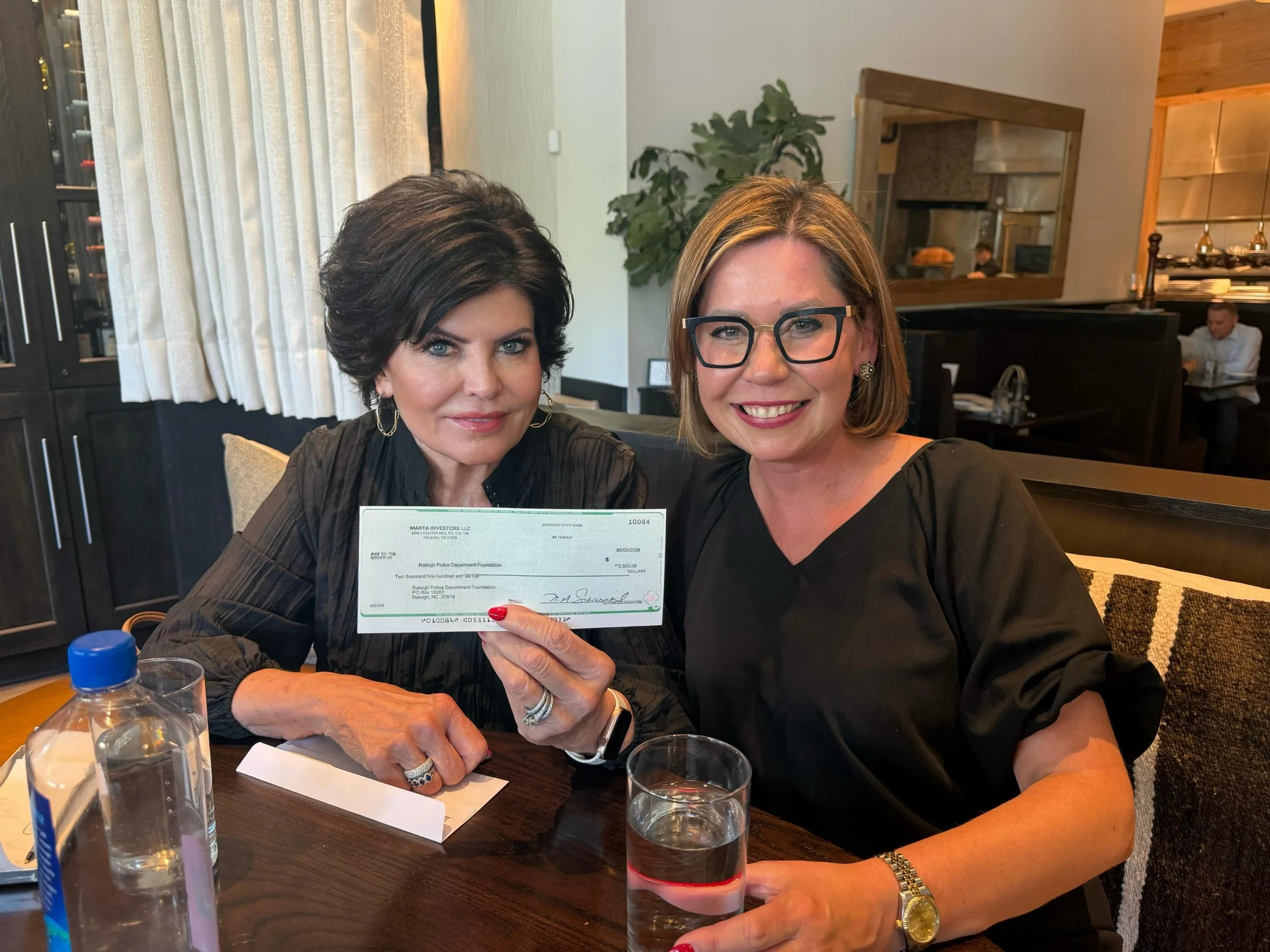As a small business owner, Marta Dziekanowska of Marta&rsquo;s of Raleigh, a luxury women&rsquo;s boutique in North Hills understands that public safety is a priority. She has now donated over $15,000 to the Raleigh Police Department Foundation. This