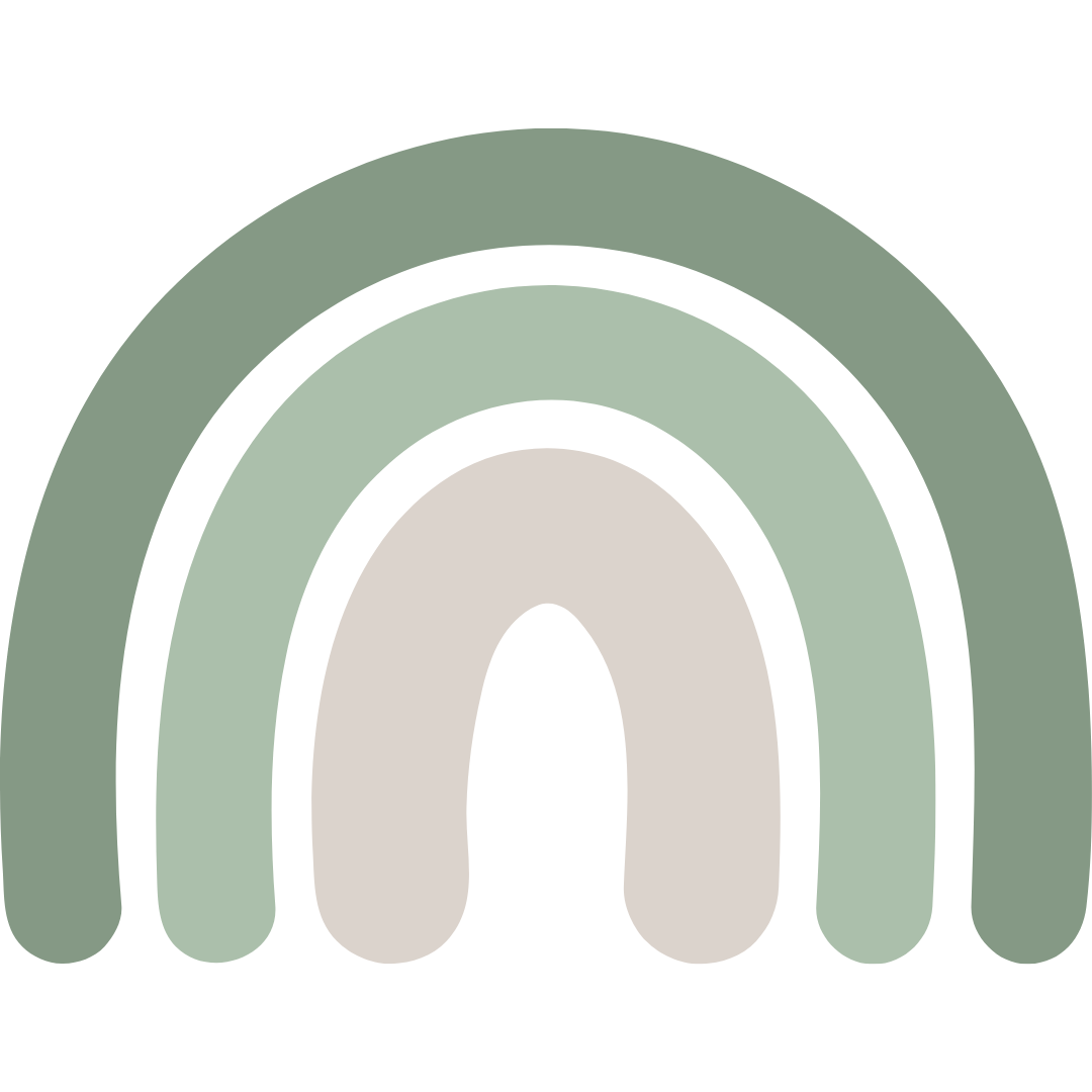 Minimalist green rainbow illustration