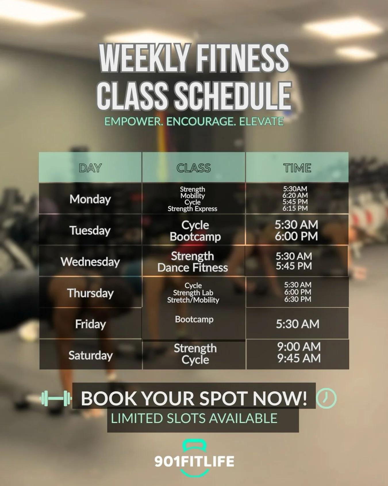 New week. New opportunities to move. 💪🏽
Take a look at the schedule and book your classes now so your spot is saved!

Members &mdash; reserve your classes.
Non-members &mdash; grab a drop-in and come sweat with us.

Let&rsquo;s make it a great week