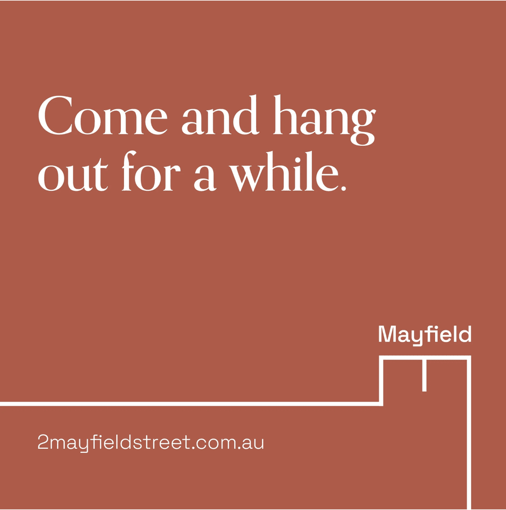 Mayfield Studios community gathering invitation graphic
