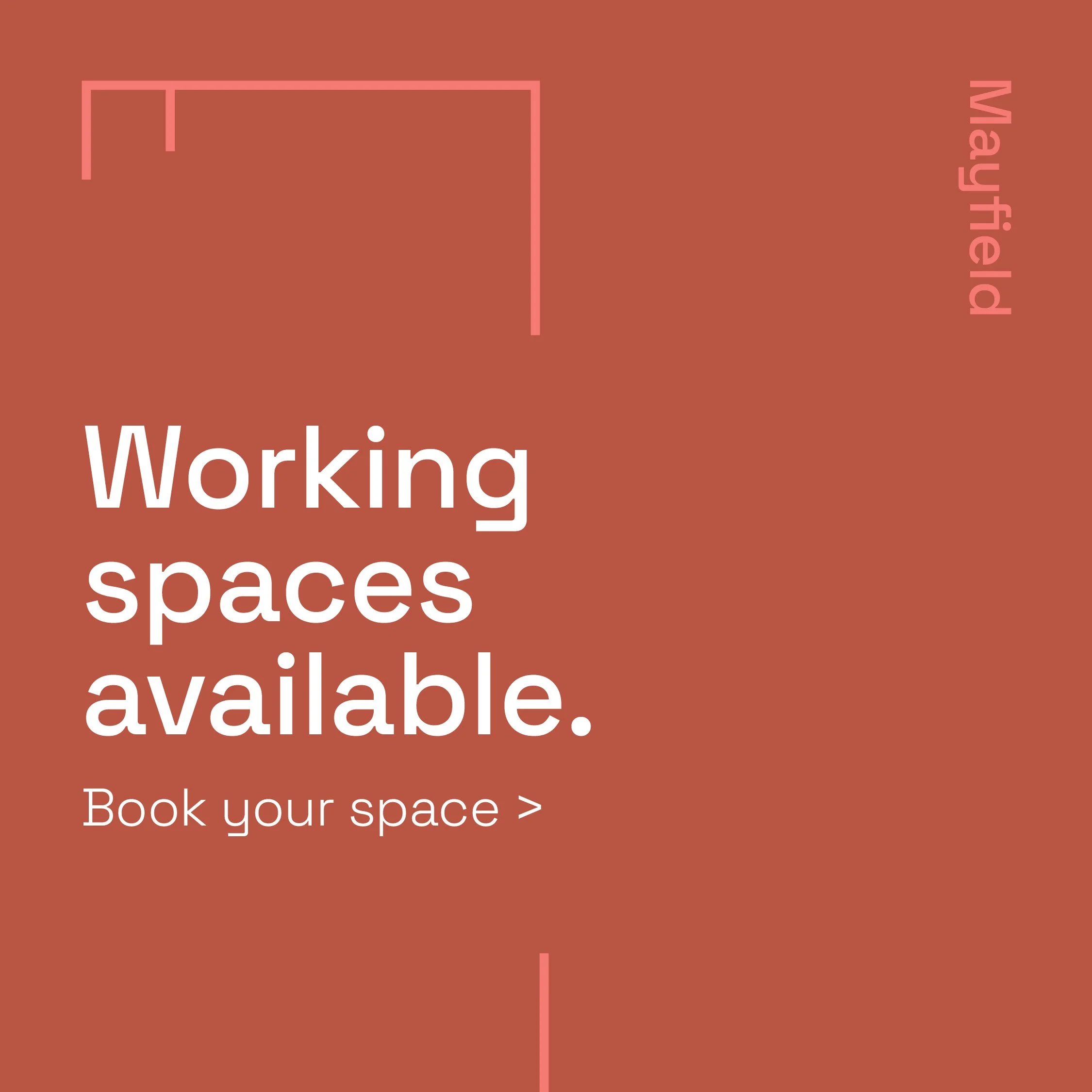 Working spaces available at Mayfield Studios