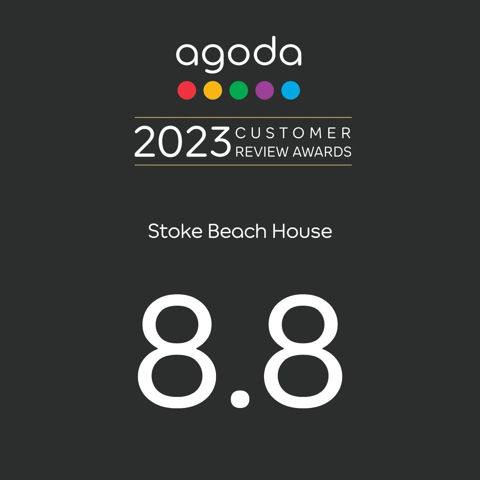 Agoda 2023 - 8.8 Travel Award