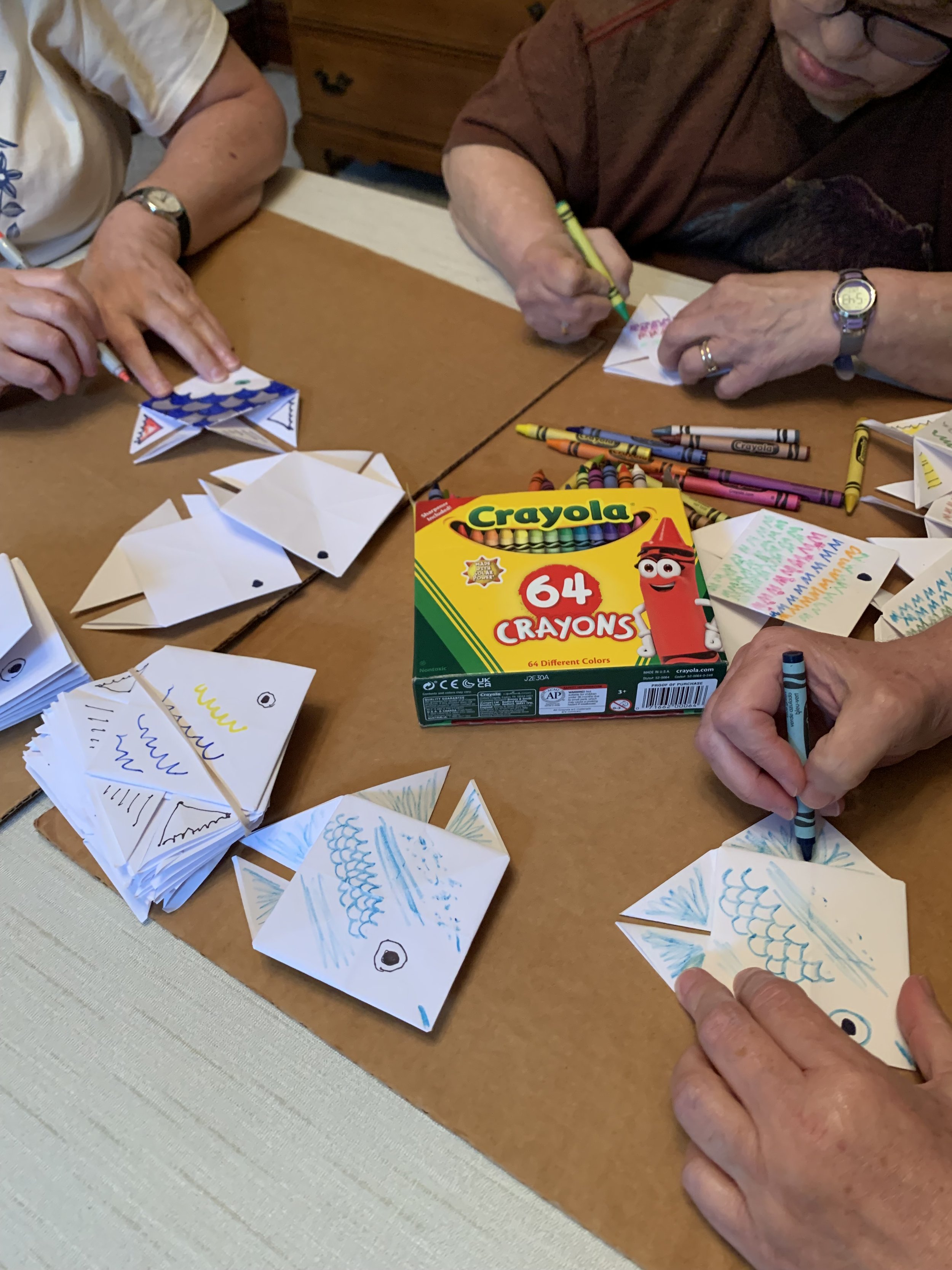 "We always went to the Great Lakes camping and enjoyed the water when we were kids. Are whole Family decided to do this together! 234 Fish folded! Yeah! " - Diane