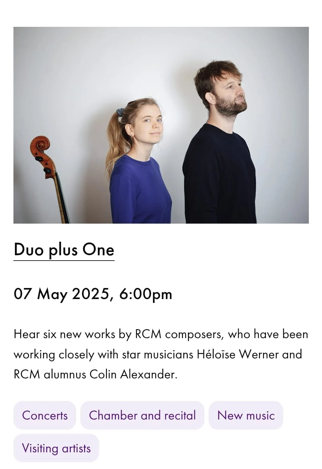 Words without Song World Premiere