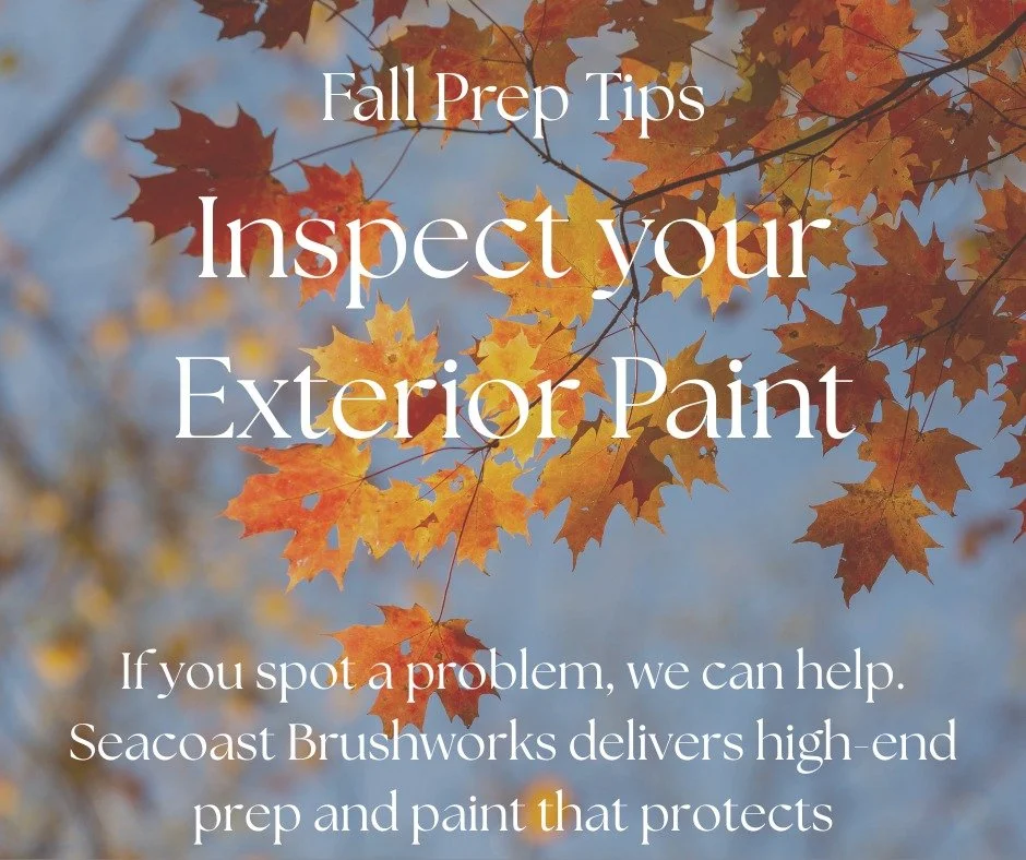 🍂 Fall is Coming&mdash;Is Your Exterior Paint Ready?

Maine weather doesn&rsquo;t wait.

Cooler temps and moisture can turn tiny paint issues into expensive repairs by spring.
Before that happens, do a quick home check:

✔️ Peeling or bubbling paint