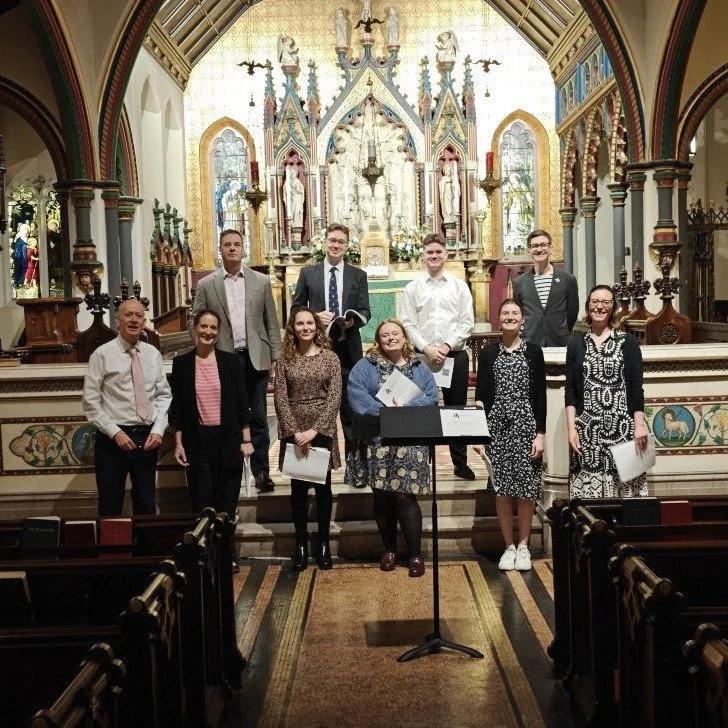 The Choir of our twin parish, St. Matthew Westminster of London,  has arrived! They'll be singing here at the Little Church on Saturday, October 25 for a 4 pm evensong and on Sunday, October 26 at our 11 am solemn mass. They'll also be at a few other
