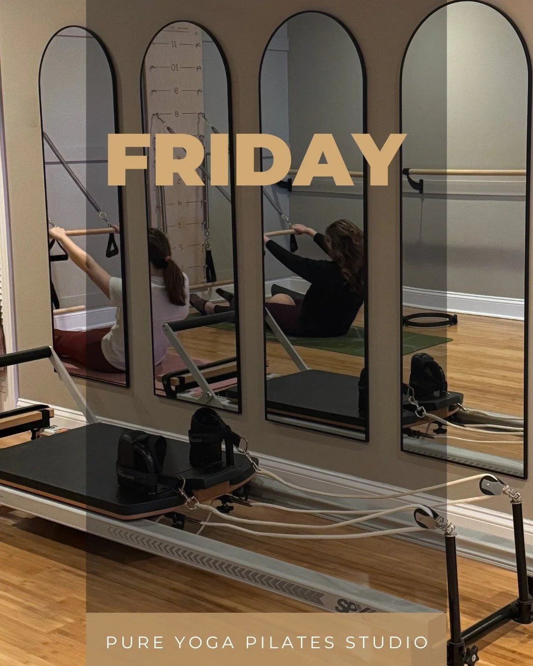 Friday #TGIF

9:00 AM Yoga All Levels with Sarah
10:30 AM Gentle Yoga with Meredith
12:00 PM Reformer Pilates with Meredith
6:00 PM Flow &amp; Restore Yoga with Meagan

#fridayfeeling #yogaquotes #delawareweekend #pilatesdelaware #flowrestoreyoga #de