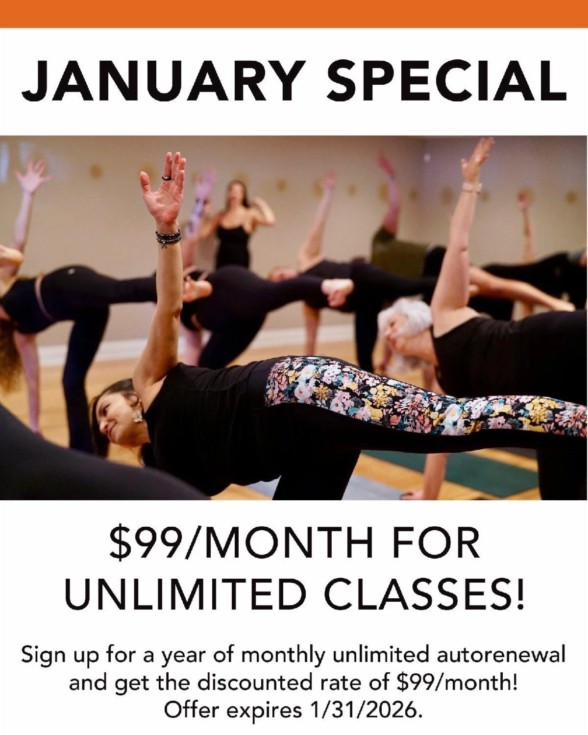 Don't miss your opportunity to save!  Sign up for a year of monthly unlimited auto renewal and get the discounted rate of $99/month! Take advantage of this deal before it expires on 1/31/26!