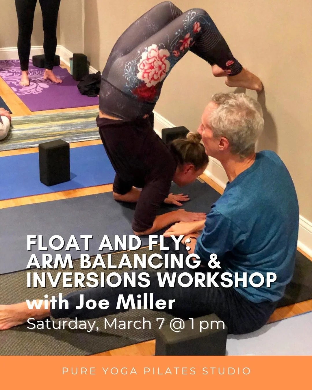 Joe Miller is here March 7th! Join Joe for an arm balancing + inversions workshop.

We always have a blast in this workshop while you safely navigate arm balances and inversions with expert guest yoga teacher Joe Miller. Whether you are new to balanc