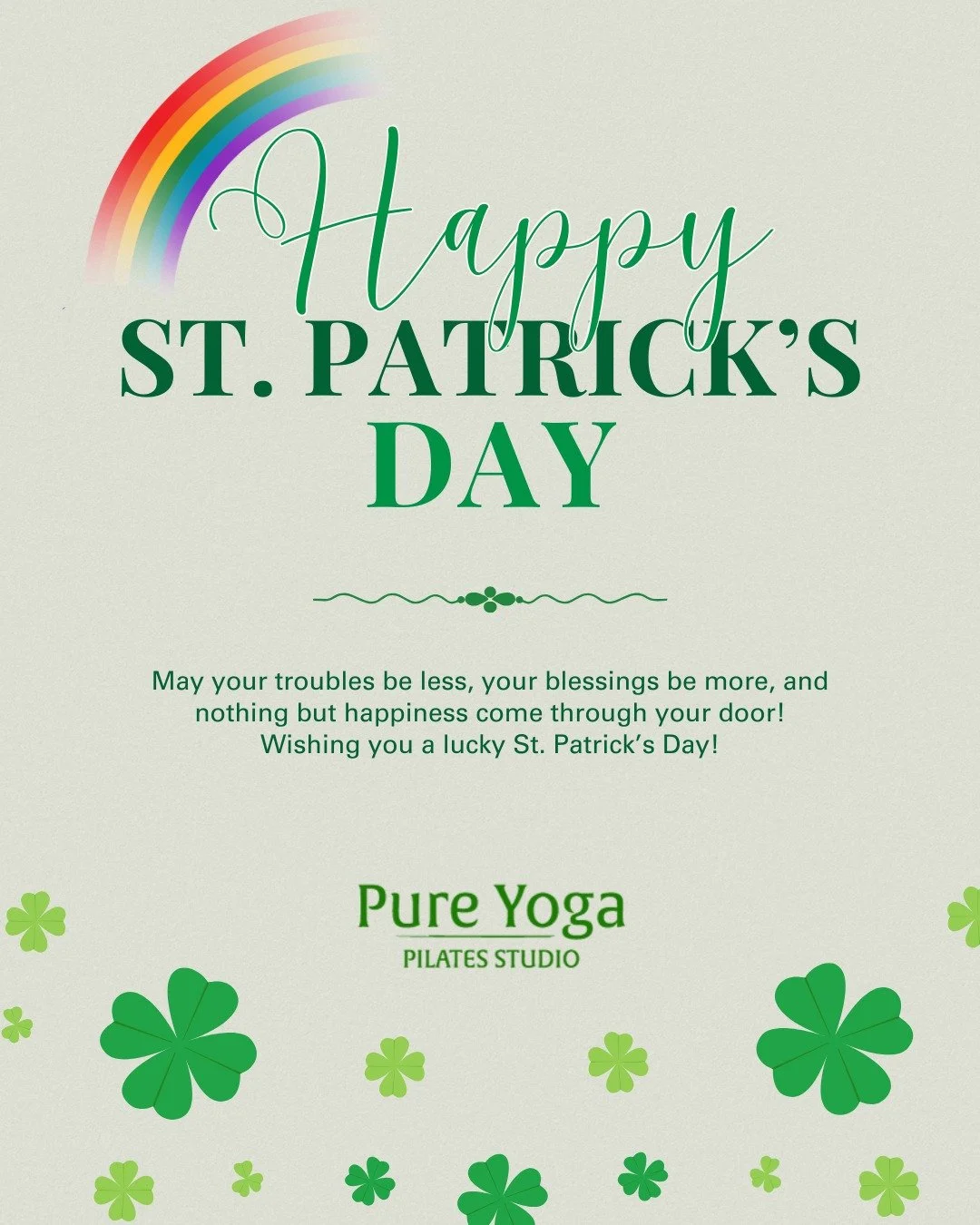 Wishing you a lucky St. Patrick&rsquo;s Day! ☘️🌈