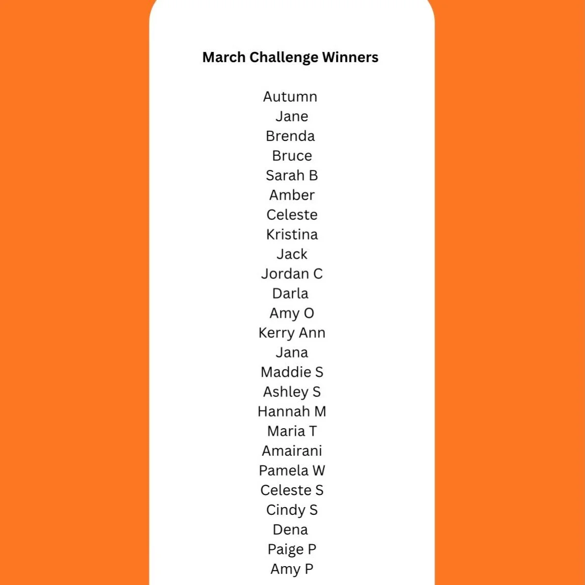 Announcing 📣 our March Challenge Winners! 

Pick up your T at the studio if you took 15 + classes in March!

The question is-drumroll please🥁&hellip; blue or black?