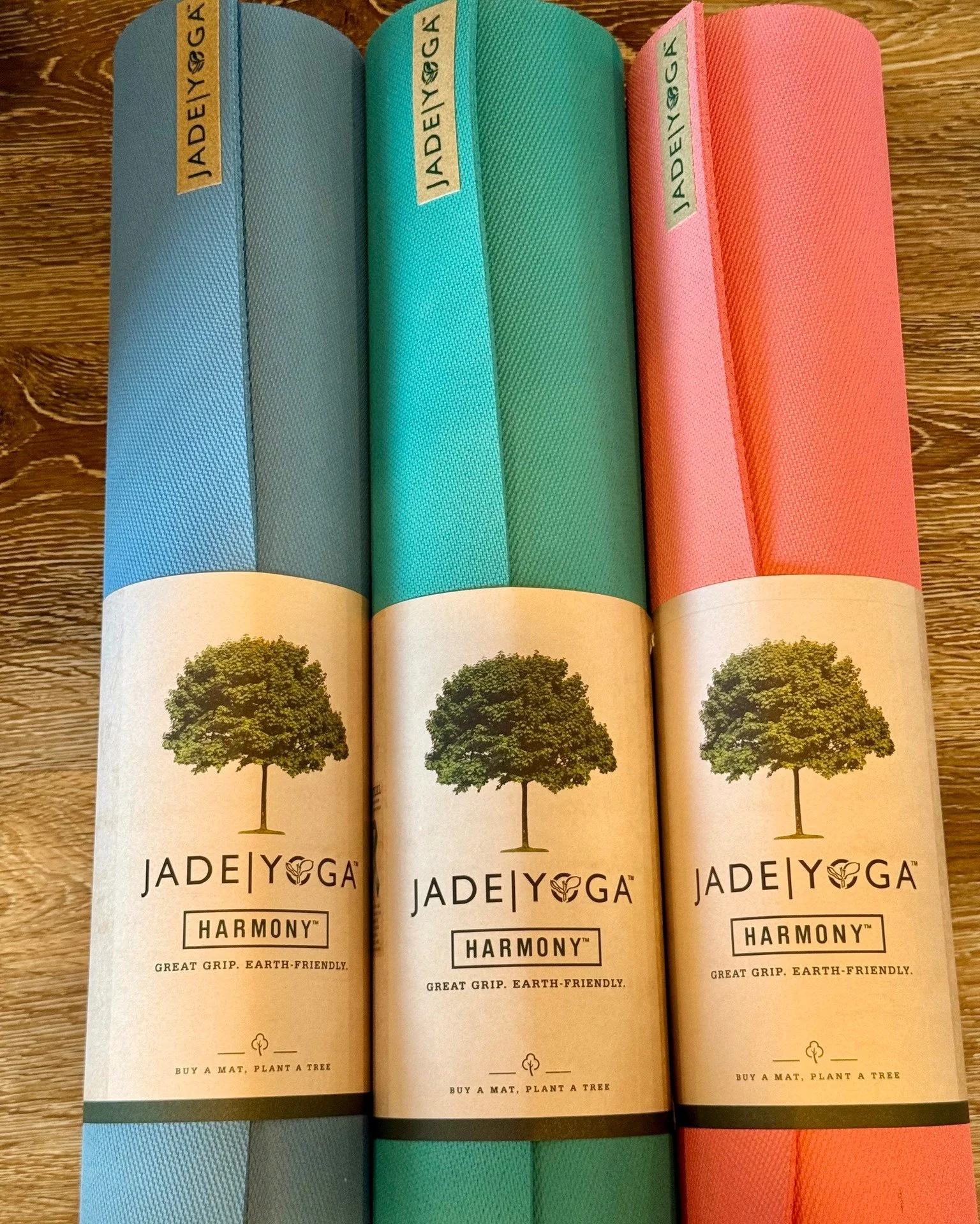 NEW mats from Jade Yoga and Manduka available now in gorgeous spring/summer colors! 

Jade Yoga and Manduka are both known for their eco-friendly approach and superior grip. You cannot go wrong with either choice! Take a look after your next class.


