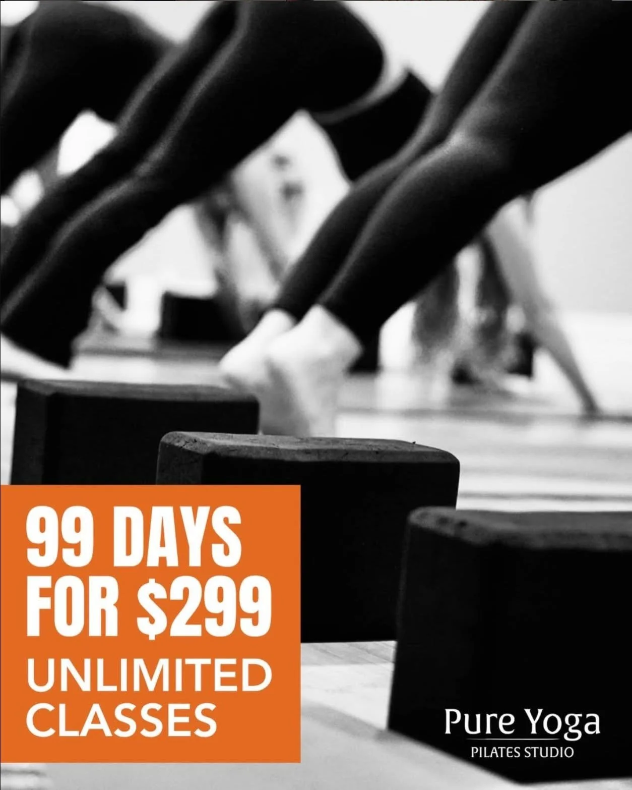 LAST DAY to sign up for 99 Days for only $299!

PROMO CODE: 99SUM

Join us for the SUMMER! Unlimited yoga, barre and Pilates for $299!

Whether you&rsquo;re a brand new client or a returning client and it&rsquo;s been a while since you&rsquo;ve been 