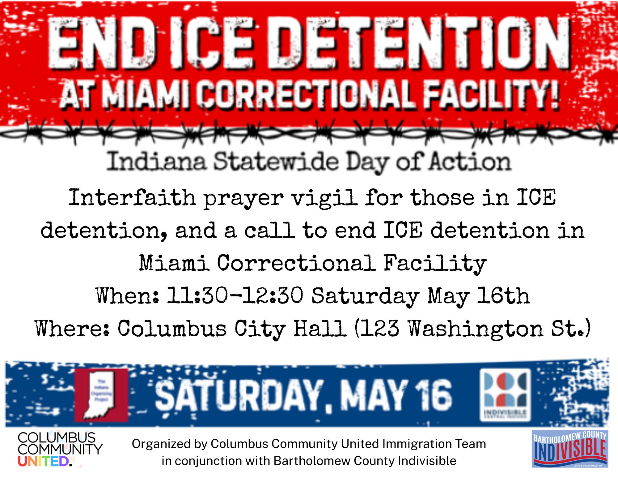 End ICE detention at Miami correctional facility - prayer vigil