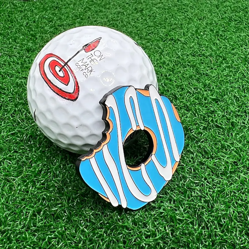 Blue Icing Donut Golf Ball Marker