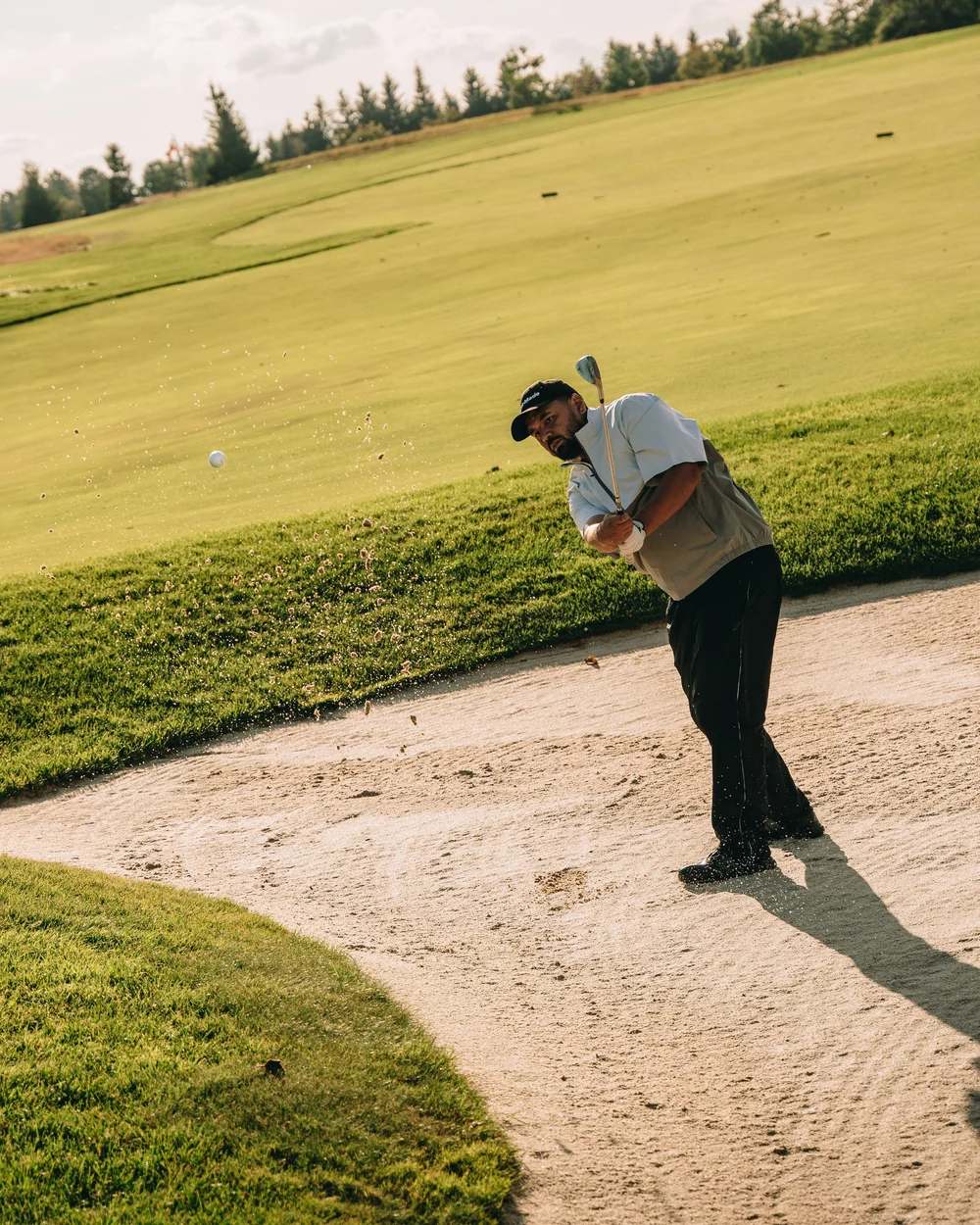 Splashing out of a bunker at Copper Creek