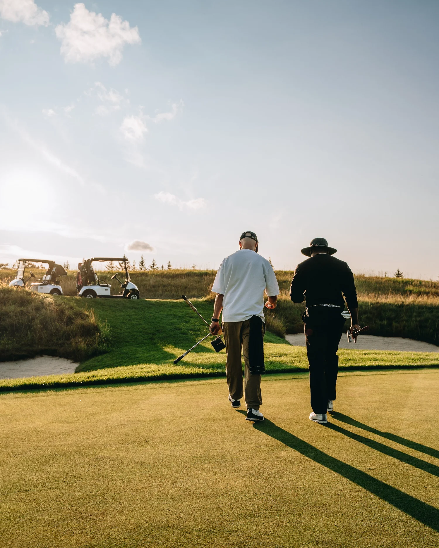Walking up the fairway at Copper Creek