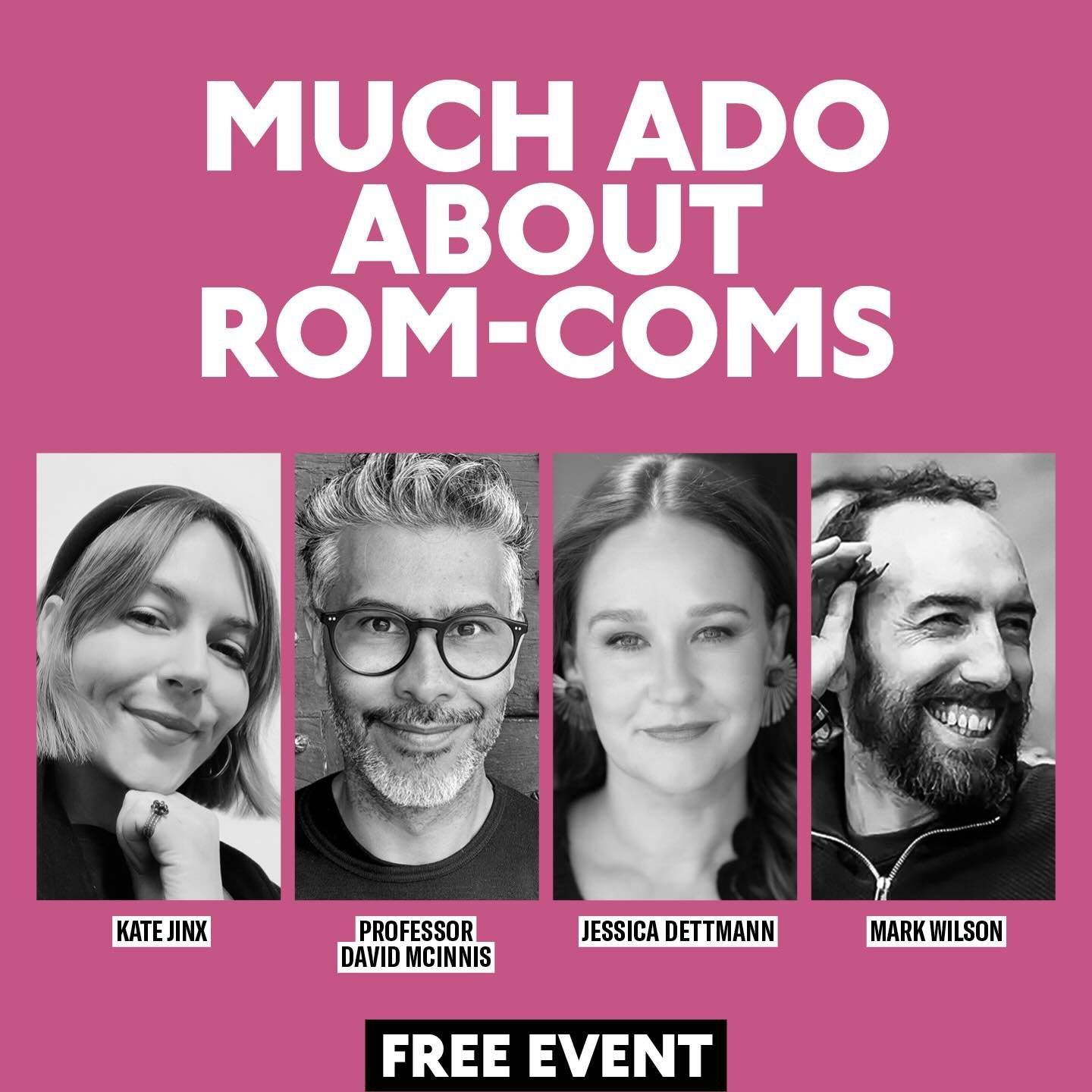 Come along to the Southbank Theatre, Melbourne, this Thursday December 4 at 6.30 for this excellent FREE event! 

I&rsquo;ll be chatting with moderator and Melbourne International Film Festival senior programmer Kate Jinx, Much Ado About Nothing dire