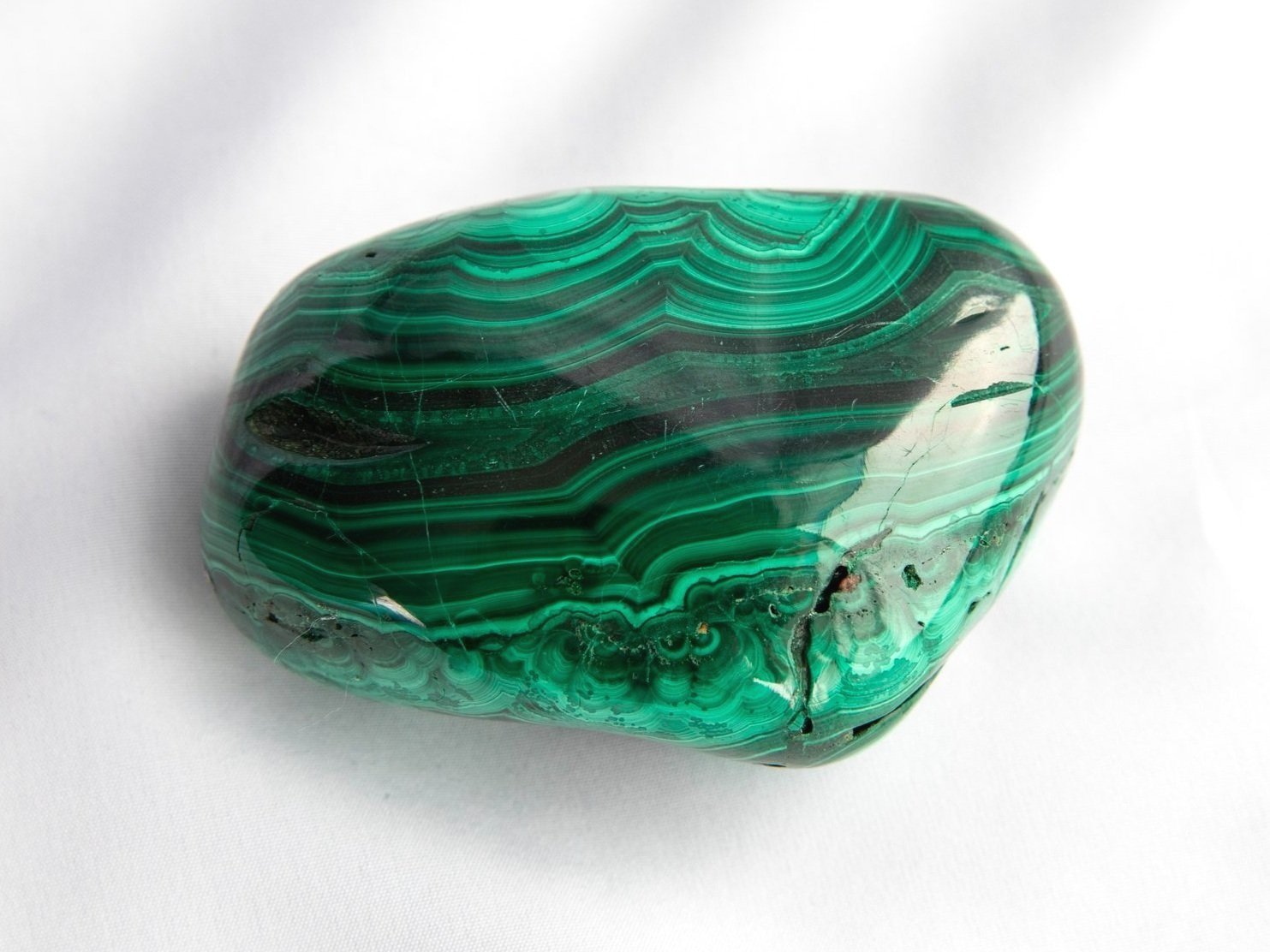 Malachite Palm Stone