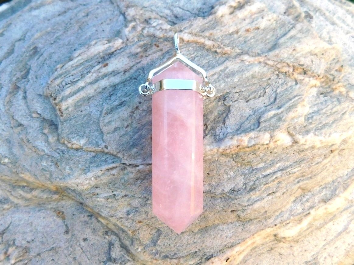 Rose Quartz Point Necklace