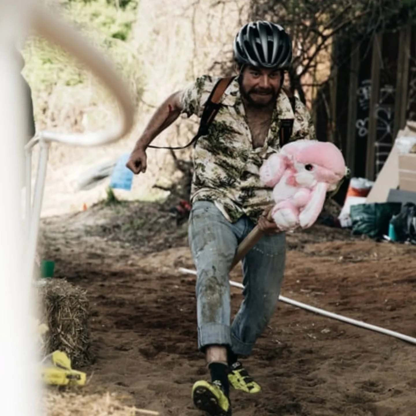 Your legs are strong, but how are your hobby horse skills? Every racer had to hobby horse the &quot;Dirty Derby&quot; before continuing... Bets were made. #hobbyhorse #bikerace #fiercelylocal