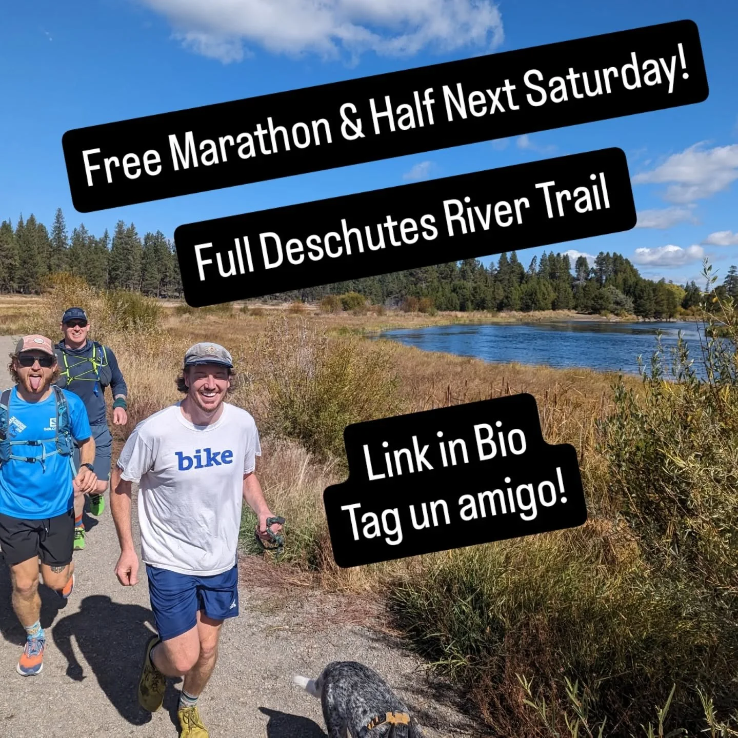 Just a run with friends. Link in Bio for Full and Half Marathon options and meet up times! 

FIERCELY LOCAL crew is excited to run with you all. Music, prizes, and food at Worthy afterwards! Have your family meet you there to celebrate.

#runbend