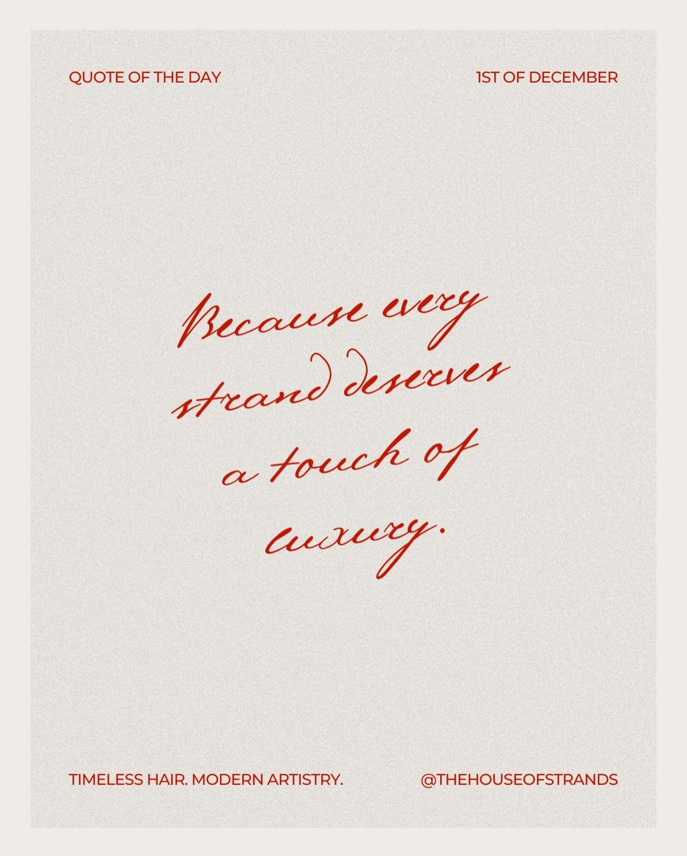 Happy December from House of Strands!
We&rsquo;re celebrating the season with an exclusive Buy 2, Get 1 Free on all products!

Your hair deserves to look, feel, and smell just as amazing at home as it does the moment you leave the salon&mdash;so stoc