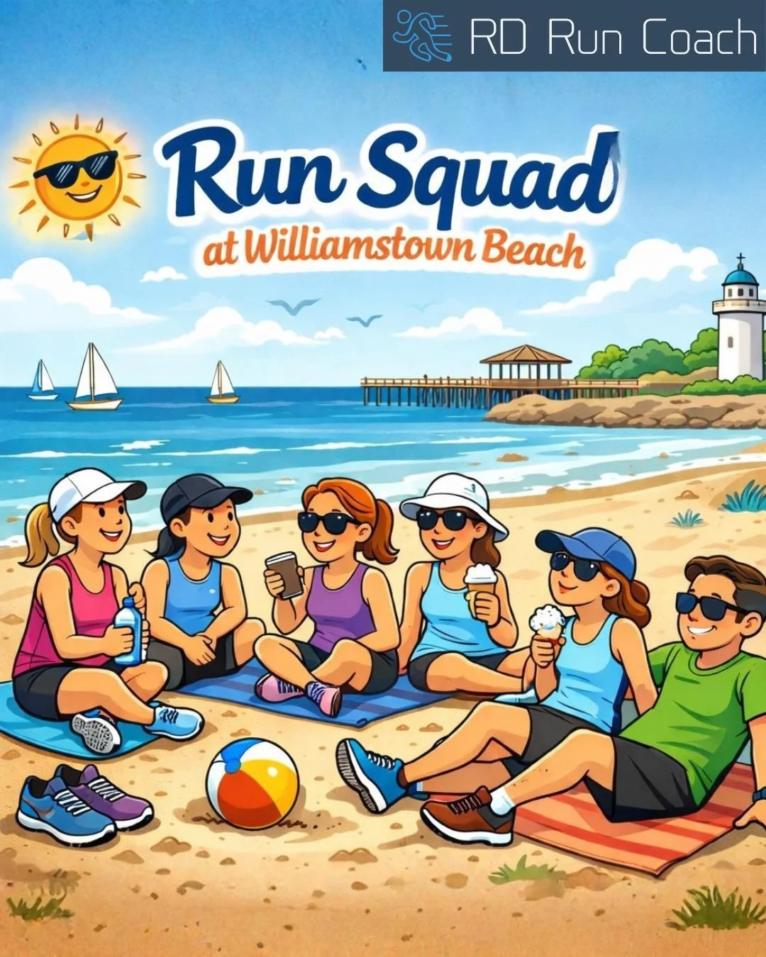 REST WEEK at Williamstown Beach 🌊☀️
This week we dial it back. No hard sessions. No chasing splits. Just relaxed movement, good company and a cruisy run along the water.
We&rsquo;ll meet at Williamstown Beach Tuesday &amp; Thursday at 5:45am as alwa