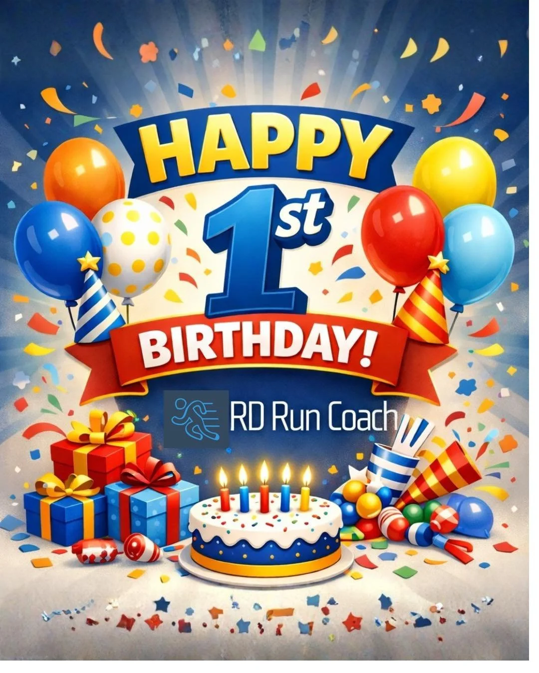🎉 RD RUN COACH TURNS ONE 🎉

On Tuesday, RD Run Coach celebrates its first birthday.

One year of early alarms.
One year of hills at Farnsworth.
One year of sunrise miles at Newport and Williamstown.
One year of strong, supportive, runners showing u