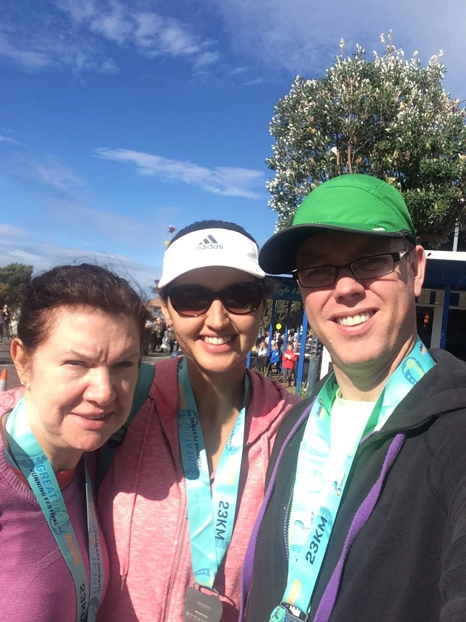 The squad at the Great Ocean Road Half Marathon in Lorne, 2017