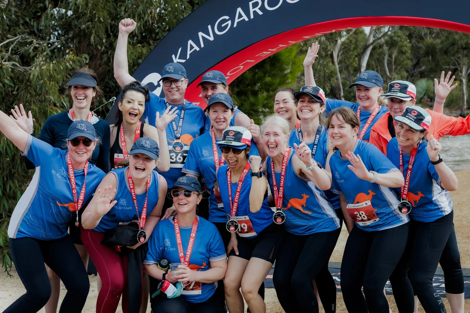 RD Run Squad at the finish line of the Kangaroo Island Running Festival