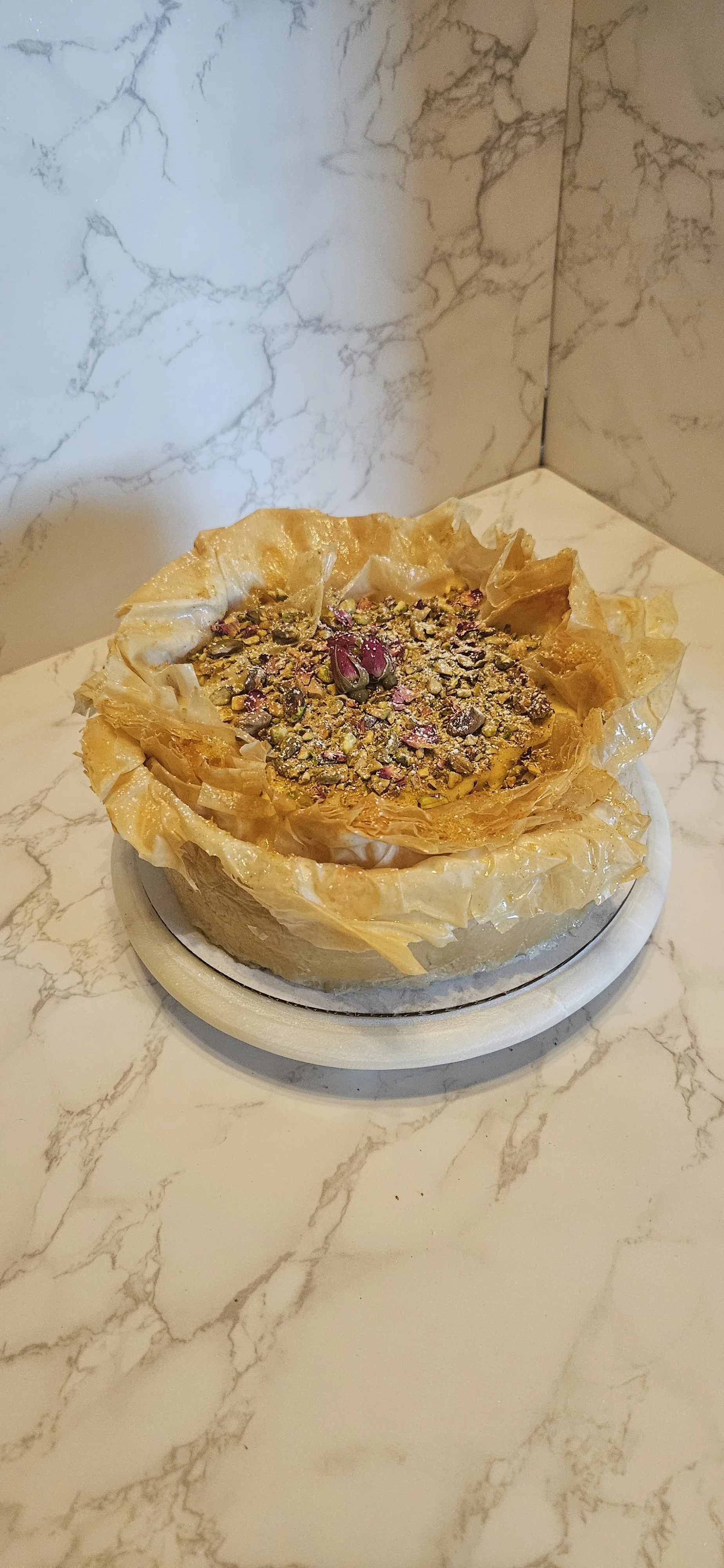 Rose Baklava Cheesecake